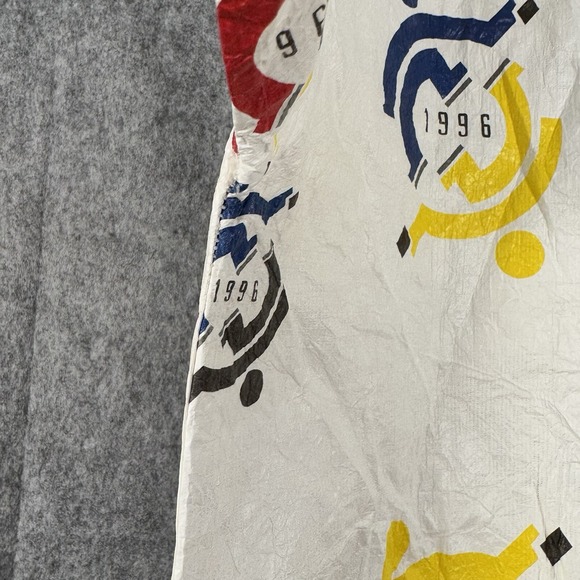 Vtg Leslie Jordan Tyvek 90s Cycling Sports Zip Jacket Mens Small Artwear Olympic - Picture 9 of 13